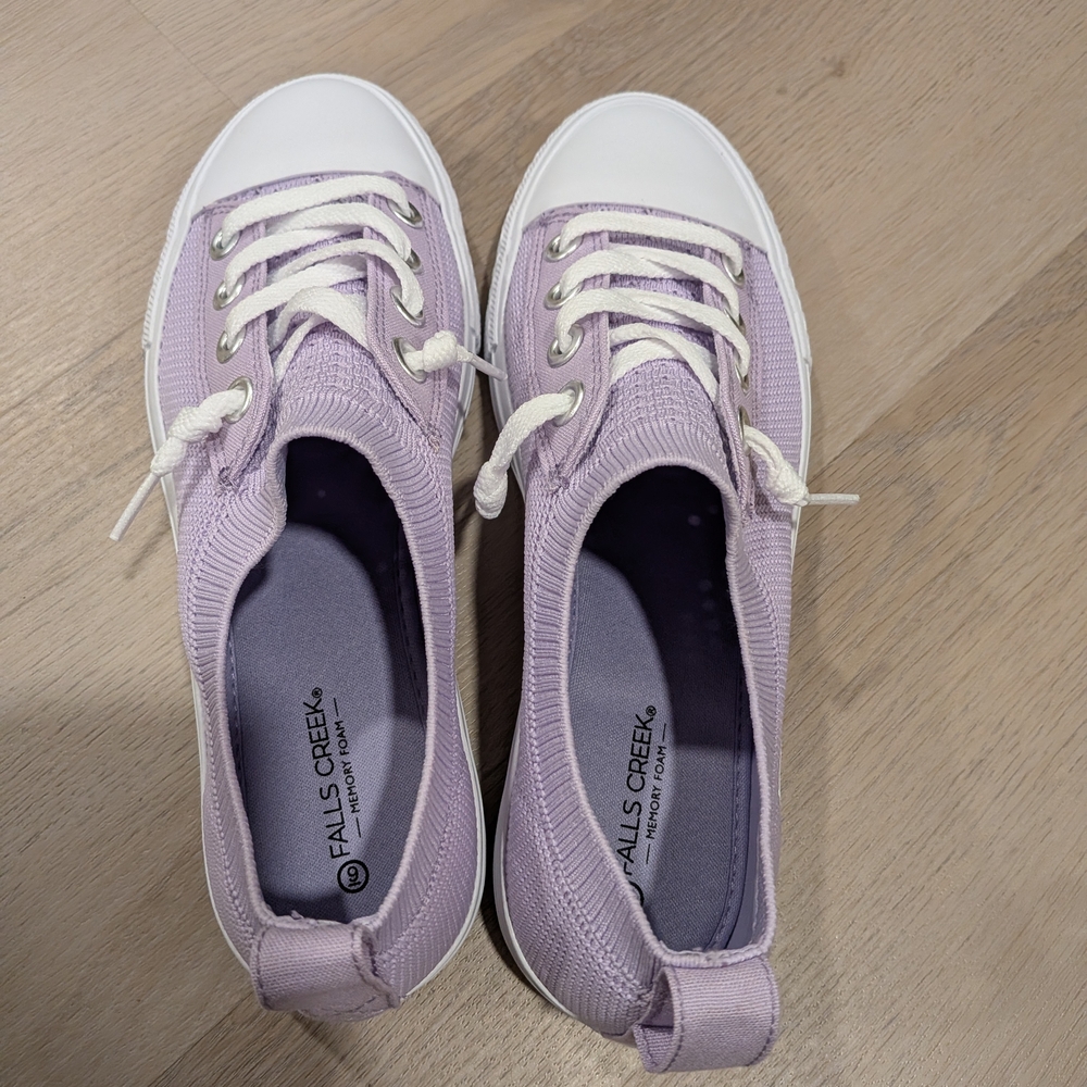 Falls Creek Light Purple Canvas Sneakers - Picture 2 of 4